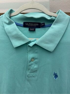 U.S. Polo Assn. Mint Teal Polo Shirt with Blue Logo
